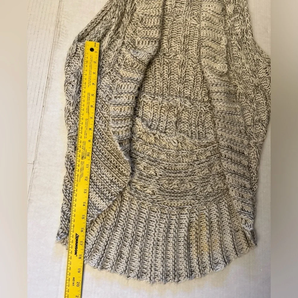 RXB Knitted Gray Cardigan Sweater Long Vest Sz-S.‎ CC16